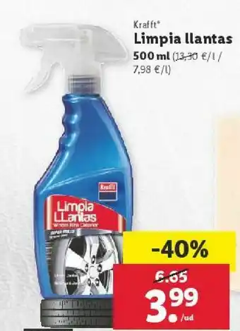 Lidl Limpiador de llantas krafft oferta