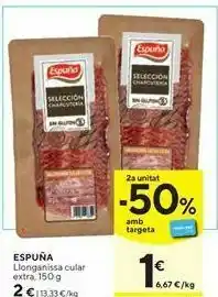 Caprabo Longaniza cular extra espuña oferta