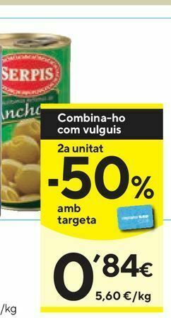 Caprabo Aceitunas rellenas de anchoa oferta