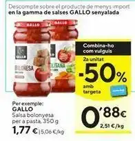Caprabo Salsa boloñesa galón oferta