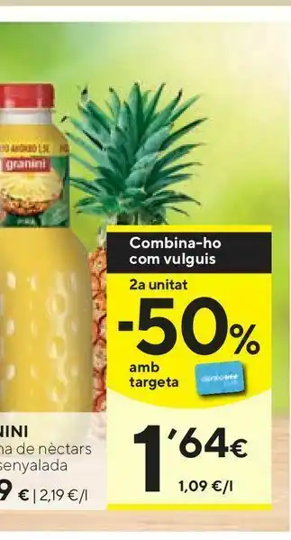 Caprabo Néctar de piña granini oferta