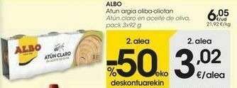 Eroski Albo atún claro en aceite de oliva oferta
