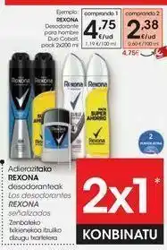 Eroski Rexona desodorante para hombre duo cobat oferta