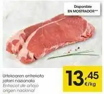 Eroski Entrecot de añojo origen nacional oferta