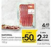 Eroski Matorral paleta cerdo blanco oferta