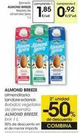 Eroski Almond breeze bebida de almendra zero oferta
