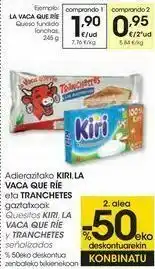 Eroski La vaca que ríe queso fundido lonchas oferta