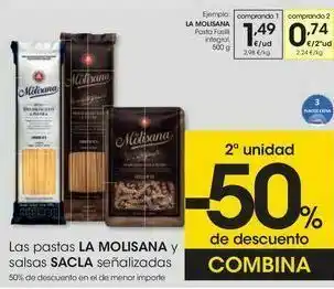 Eroski La molisana pasta fusili integral oferta