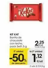 Eroski Kit kat barrita de chocolate con leche oferta
