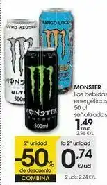 Eroski Monster las bebidas energéticas señalizadas oferta