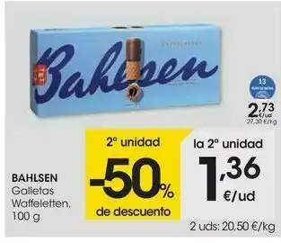 Eroski Bahlsen galletas waffeletten oferta