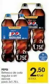 Eroski Pepsi refresco de cola regular o sin azúcar oferta