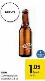 Eroski 1870 cerveza lager especial oferta