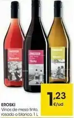Eroski Eroski vinos de mesa tinto rosado o blanco oferta