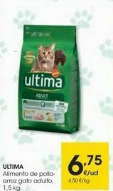 Eroski Ultima alimento de pollo-arroz gato adulto oferta