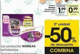 Eroski Whiskas alimento gato oferta