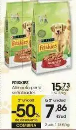 Eroski Friskies alimento perro señalizados oferta