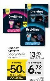 Eroski Huggies drynites bragapañales enuresis oferta