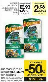 Eroski Wilkinson maquinilla xtreme 3 sensitive oferta