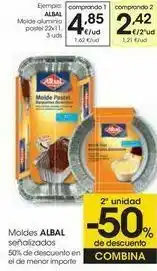 Eroski Albal molde aluminio pastel oferta