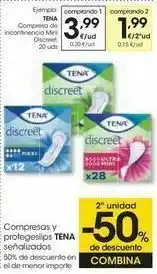Eroski Tena compresa de incontinencia mini discret oferta