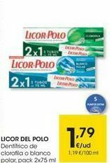 Eroski Licor del polo dentífrico de clorofila o blanco polar oferta