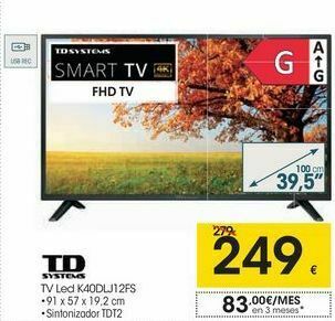 Eroski Td systems tv led k40dlj12fs oferta