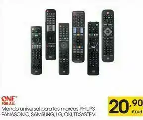 Eroski One for all mando universal para las manos philips, panasonic, samsung, lg, oki, tdsystem oferta