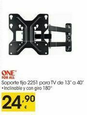 Eroski One for all soporte fijo 2251 para tv de 13" a 40" oferta