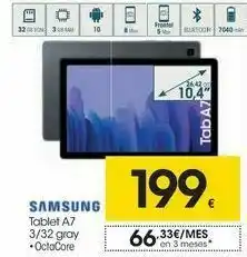 Eroski Samsung tablet a7 3/32 gray oferta