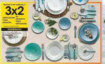 Eroski Vajilla opal diwali 19 piezas oferta