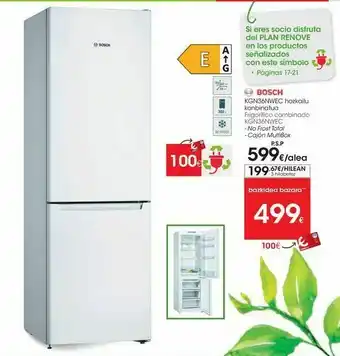 Eroski Frigorífico combinado kgn36nwec oferta