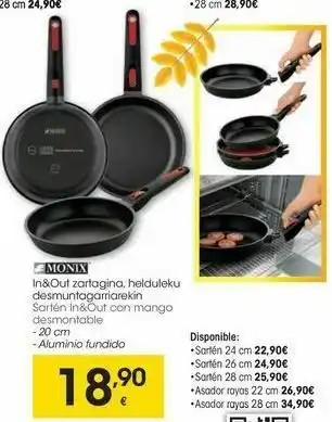 Eroski Sartén in&out con mango desmontable oferta