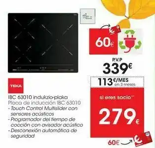 Eroski Placa de inducción ibc 63010 oferta