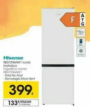 Eroski Frigorífico combi rb372n4aw1 oferta