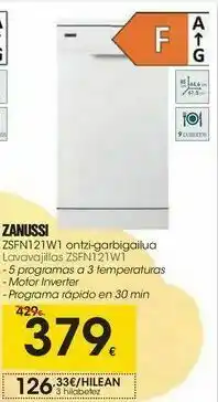 Eroski Lavavajillas zsfn121w1 oferta