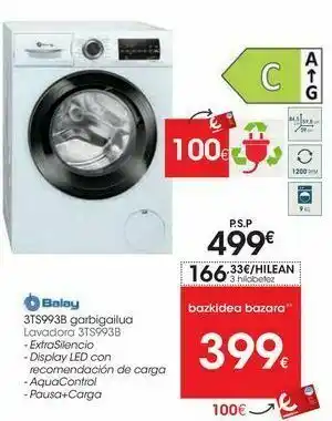 Eroski Lavadora 3ts993b oferta