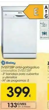 Eroski Lavavajillas 3vs572bp oferta
