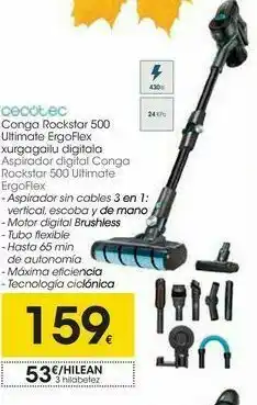 Eroski Aspirador digital conga rockstar 500 ultimate ergoflex oferta