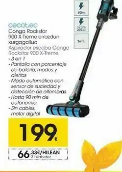 Eroski Aspirador escoba conga rockstar 900 x-treme oferta