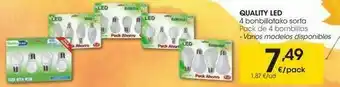 Eroski Quality led pack de 4 bombillas oferta