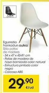 Eroski Silla patas de madera oferta