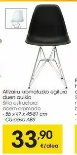 Eroski Silla estructura acero cromado oferta