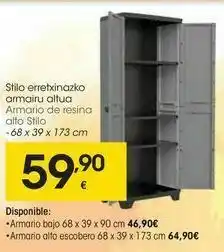 Eroski Armario de resina alto stilo oferta
