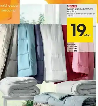 Eroski Relleno nórdico microfibra oferta
