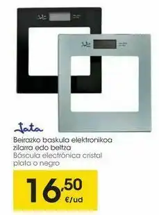 Eroski Báscula electrónica cristal plata o negro oferta