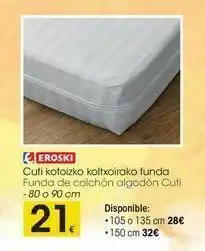 Eroski Funda de colchón algodón cuti oferta