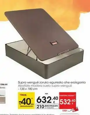 Eroski Abatible madera suelo supra wengué oferta