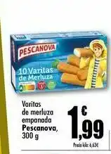 Unide Supermercados Varitas de merluza empanada pescanova 300 g oferta