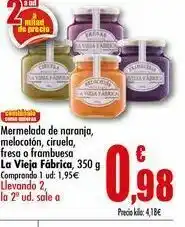 Unide Supermercados Mermelada de naranja, melocotón, ciruela, fresa o frambuesa la vieja fábrica, 350 g oferta